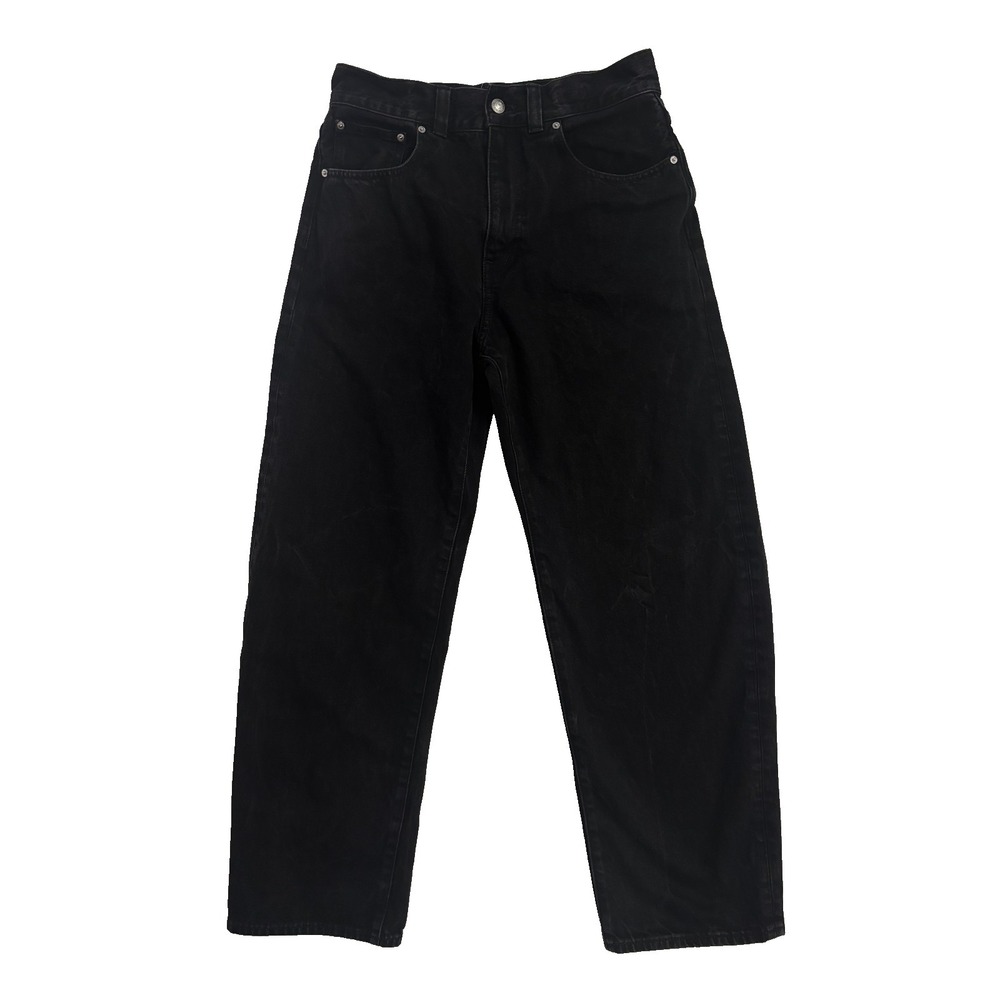 Madewell Womens 28 The Balloon Jean Black High Rise Curved Leg Denim Tapered 90s